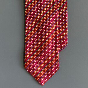Duncan Quinn London Silk Polka Dot Tie | Magenta Multi Color | Handmade England
